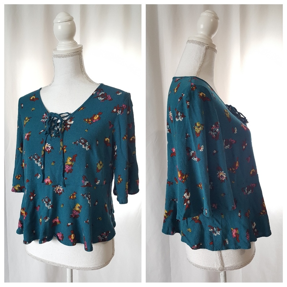 MOSSIMO Floral CROP TOP Blouse